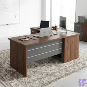 1.4m curved office table with ergonomic modern design, spacious durable work surface, and sturdy frame, professional workstation ideal for offices and home workspaces in Kenya