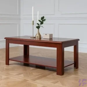 Mahogany executive coffee table with premium wooden finish, spacious tabletop, and sturdy elegant design, stylish center table for executive offices, reception lounges, and corporate spaces in Kenya.