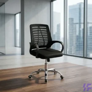 Strong mesh office seat with breathable backrest, ergonomic lumbar support, adjustable height, and heavy-duty frame, durable office chair for long working hours in home and corporate workspaces in Kenya.