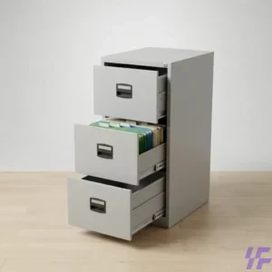 Three drawers filing cabinet with durable lockable drawers, smooth-glide storage, and sturdy construction, secure office filing solution for organizing documents in corporate and home workspaces in Kenya.