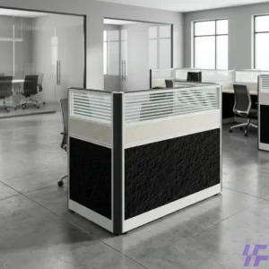 1-seater working station with spacious desk surface, durable modern construction, and ergonomic workspace design, compact office workstation ideal for individual productivity in offices and home workspaces in Kenya.
