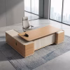 2.2M Modern L-Shaped Executive Office Desk.